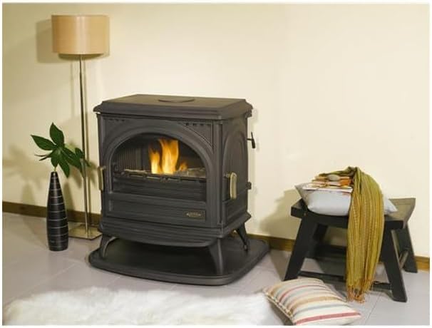 GODIN - 366102 - Poêle à bois bûches Petit Carvin - 8kW - Noir anthracite