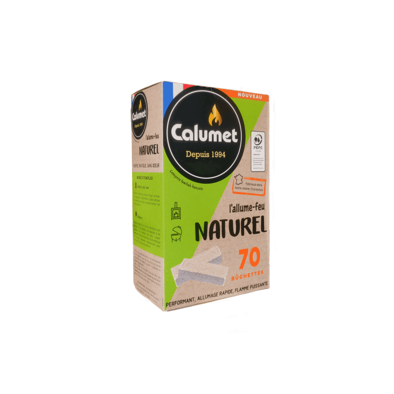 Bûchettes allume-feu 100% naturel Calumet – 70 unités