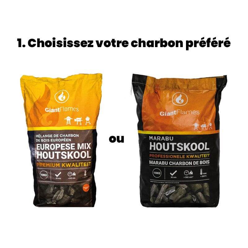 BBQ Master Paquet Y compris les produits d'éclairage, le bois à fumer et les lingettes