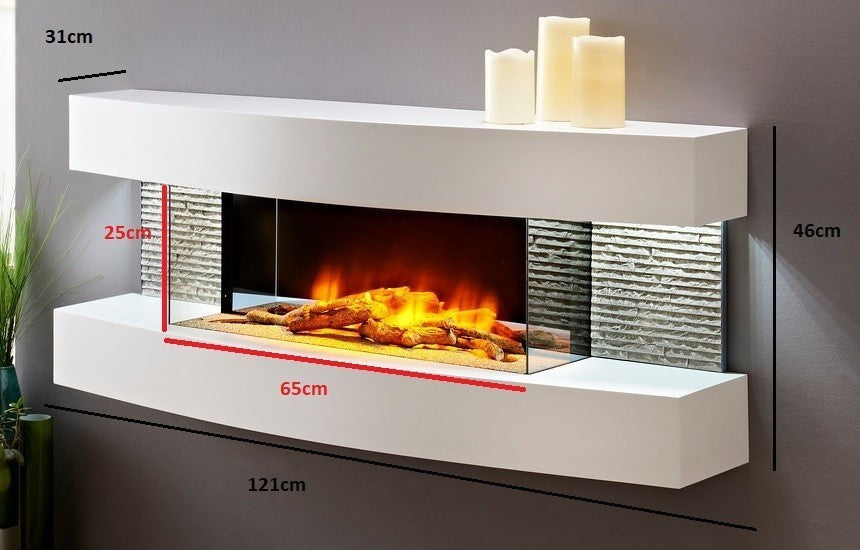 Cheminée décorative design Lounge Blanche