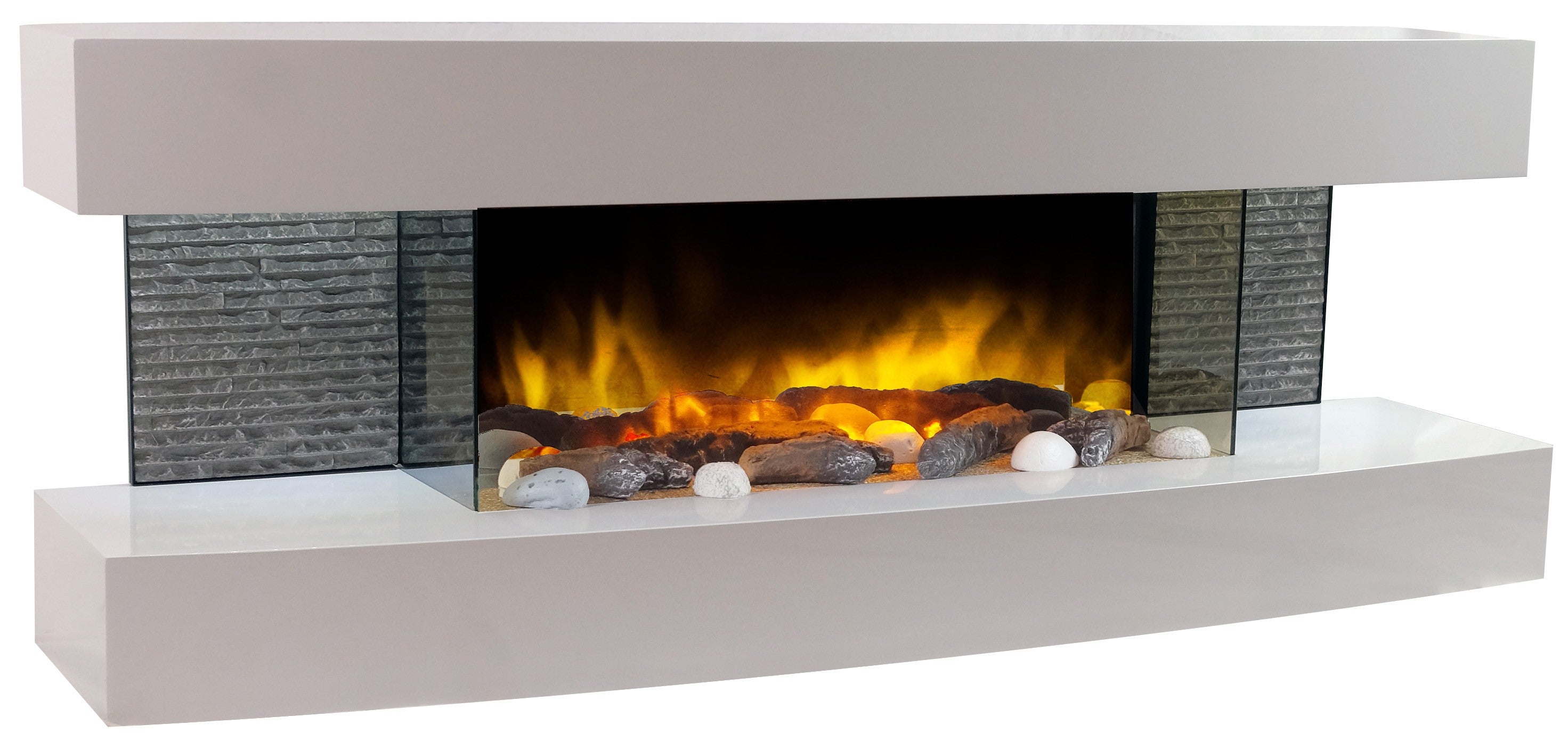 Cheminée décorative design Lounge Blanche