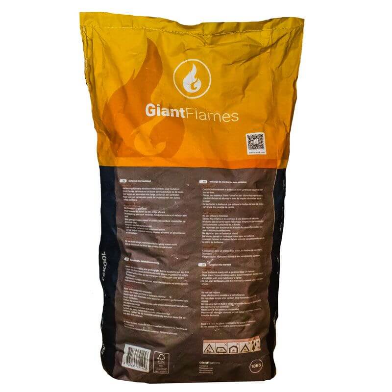 Palette Giant Flames mélange européen charbon de bois 36 sacs x 10 kg (360 kg)