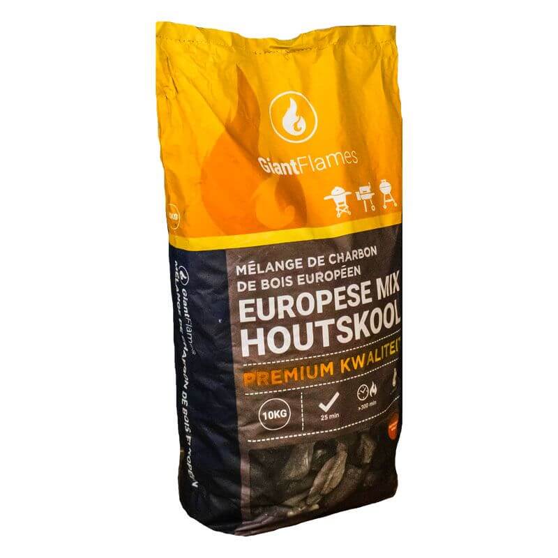 Palette Giant Flames mélange européen charbon de bois 36 sacs x 10 kg (360 kg)