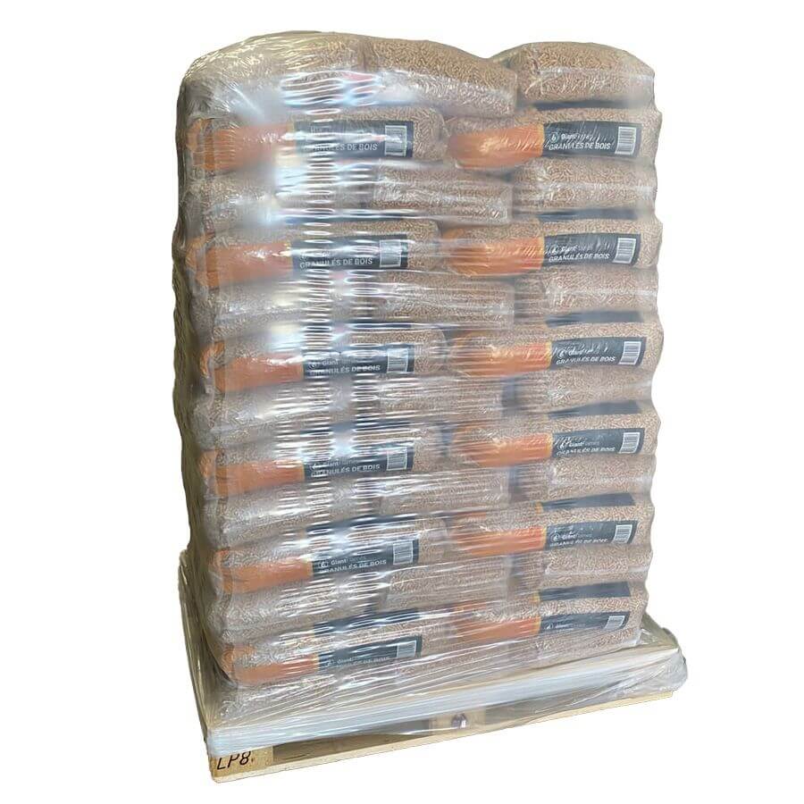 Palette Giant Flames Holzpellets 65 Säcke à 15 kg (975 kg)