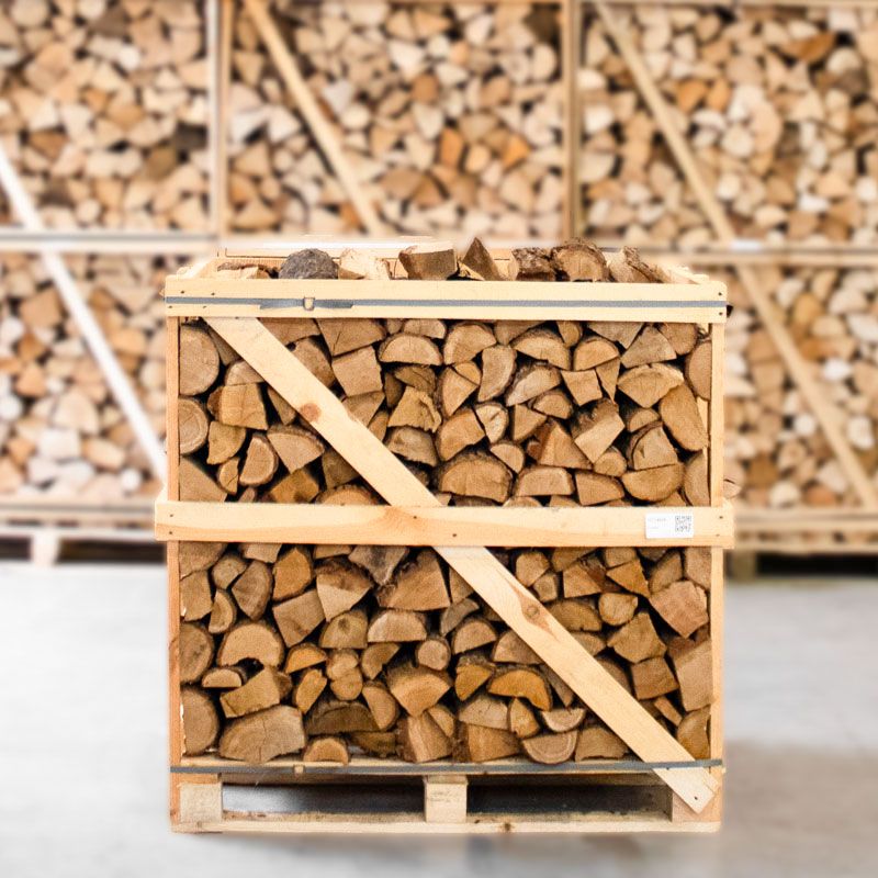 Demi-palette de bois de chauffage en chêne séché au four 25cm