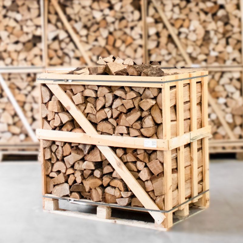 Demi-palette de bois de chauffage en chêne séché au four 25cm