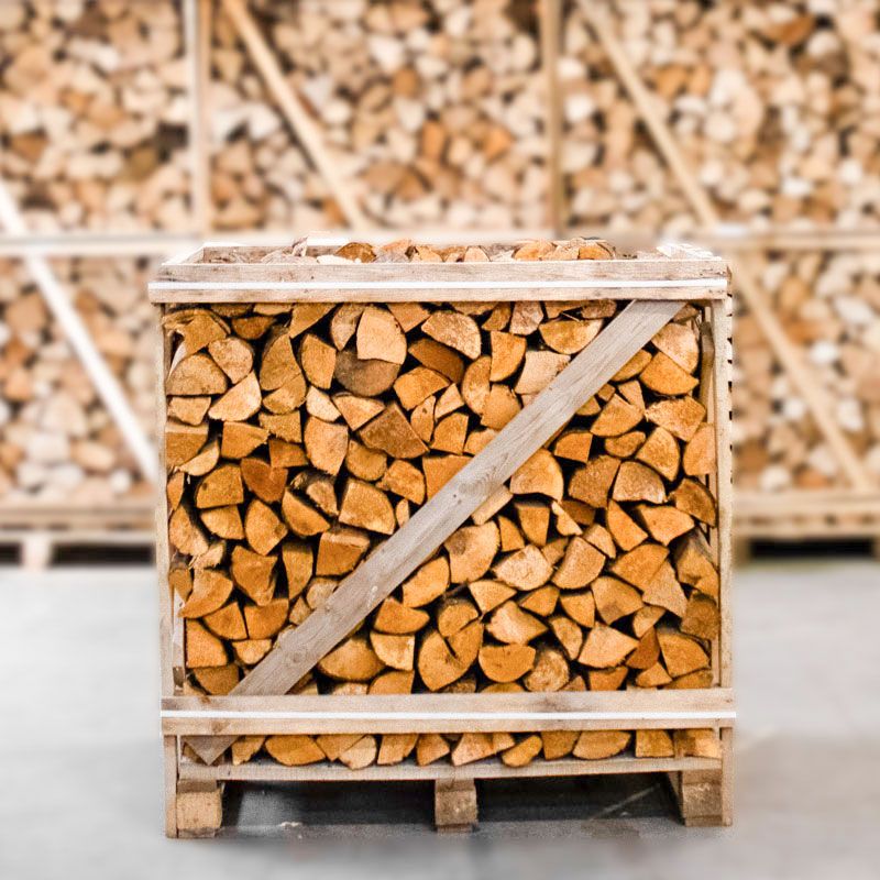 Demi-palette de bois de chauffage aulne séché au four 25cm