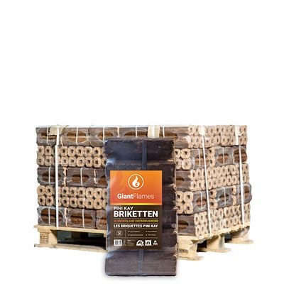 Briquettes Pini Kay (NL) demi-palette 48 sacs x 10 kg (480 kg)