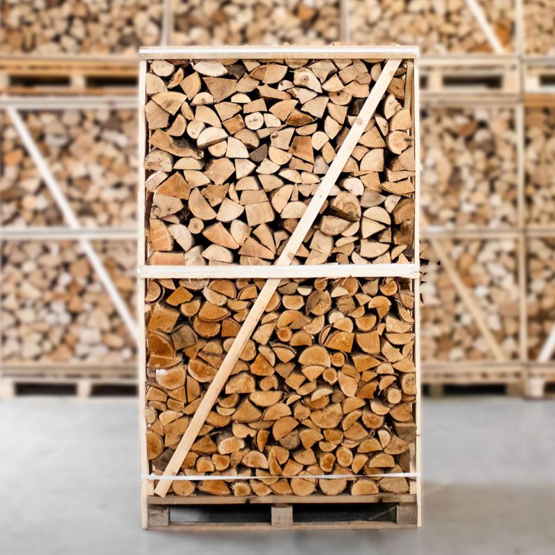 Pallette de bois de chauffage mélange de bois de chauffage bouleau/de frêne
