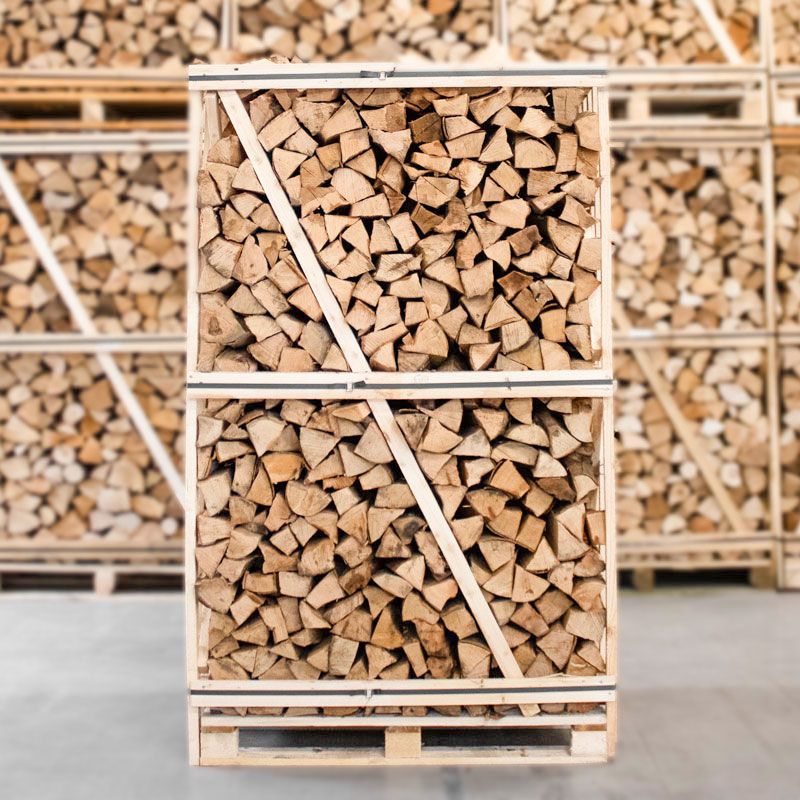 Palette de bois de chauffage en hêtre séché au four