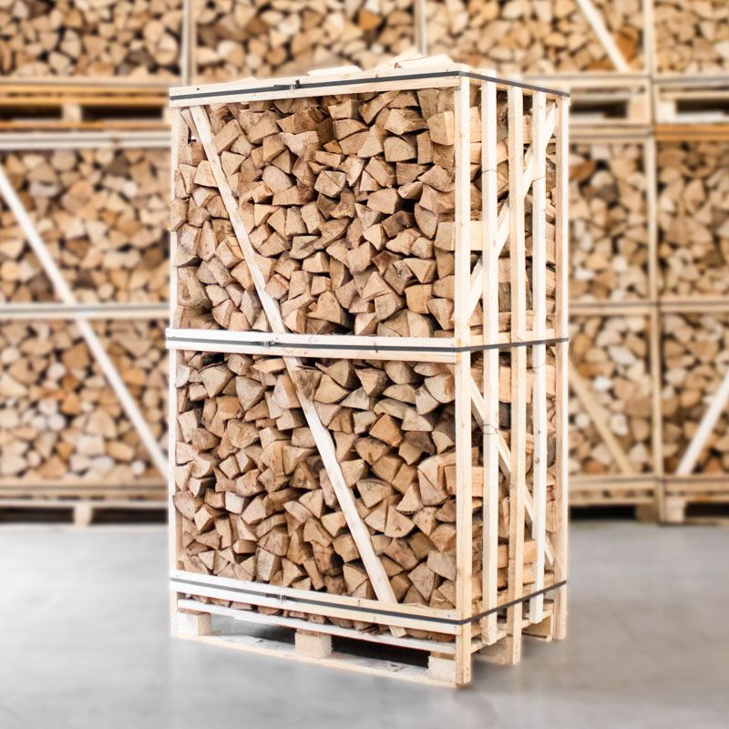 Palette de bois de chauffage en hêtre séché au four