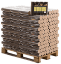 Briquettes rondes de hêtre palette 96 paquets x 10 kg (960 kg)