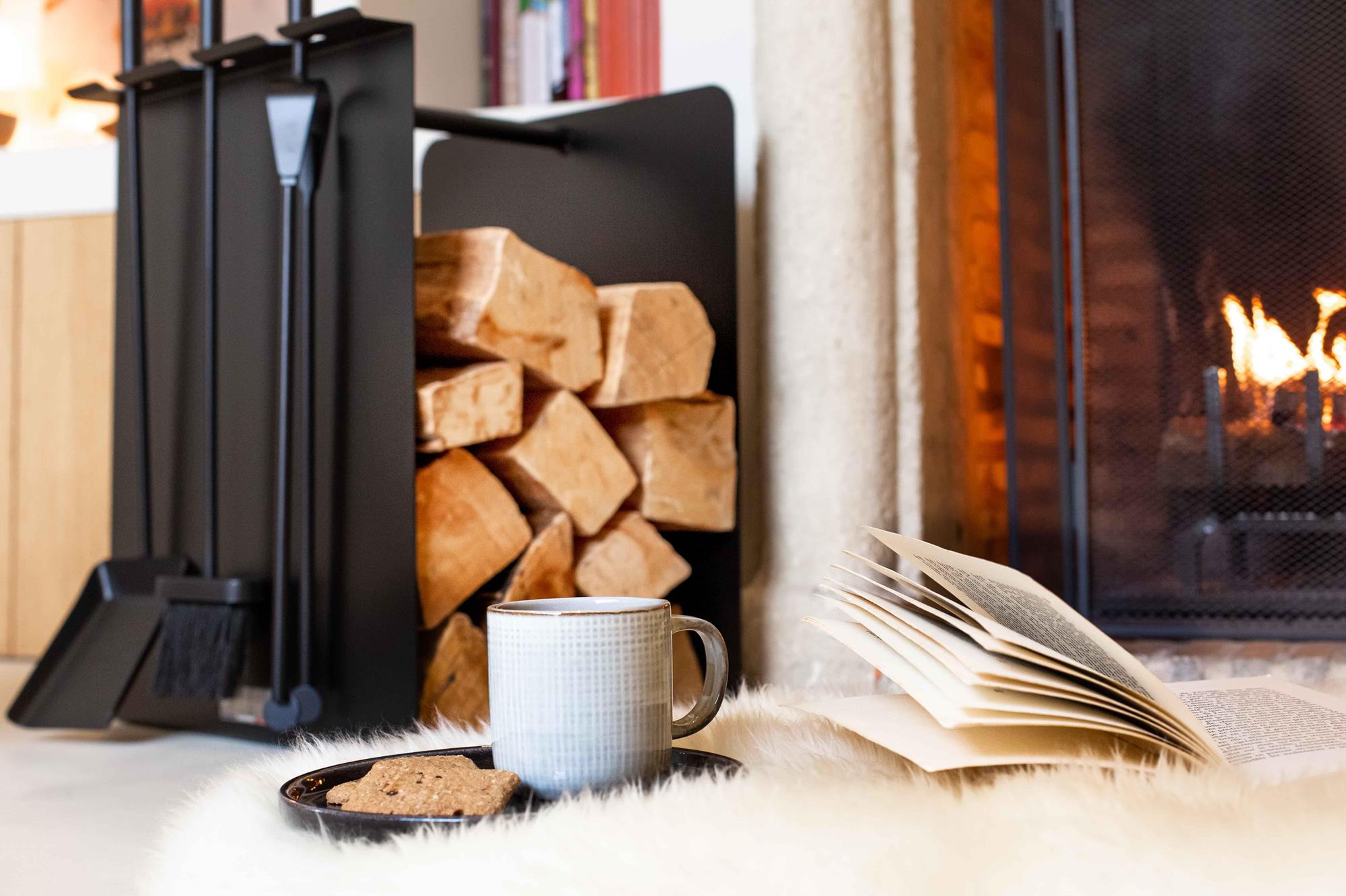 Serviteur Range-Bûches Original Noir