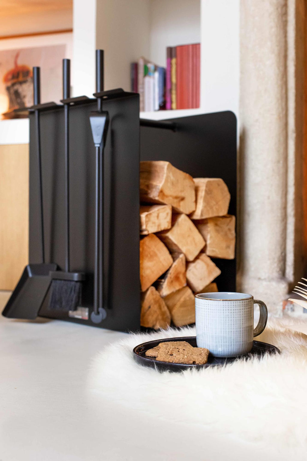 Serviteur Range-Bûches Original Noir